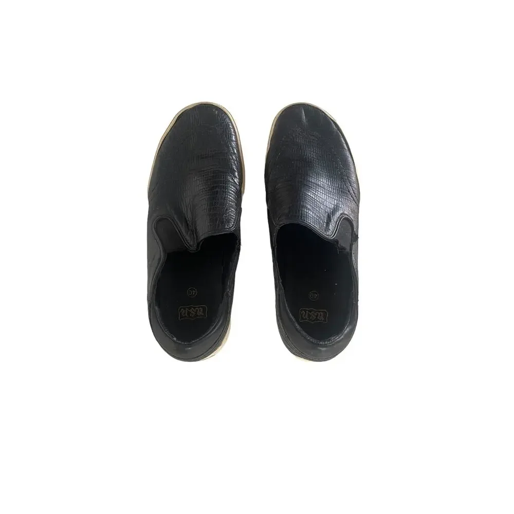 ASH Jungle Black Leather‎ Platform Sneakers Slides size 9/40 - Picture 2 of 8